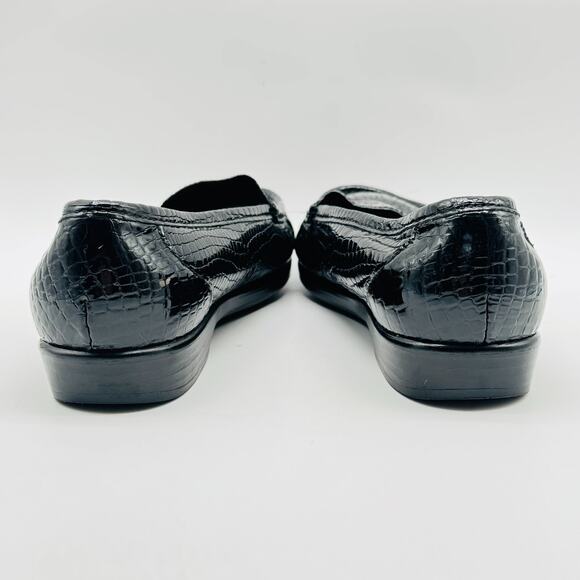 SAS Loafers Womens 6.5 Black Patent Leather Casual Comfort Shoe Slip On - Picture 9 of 12